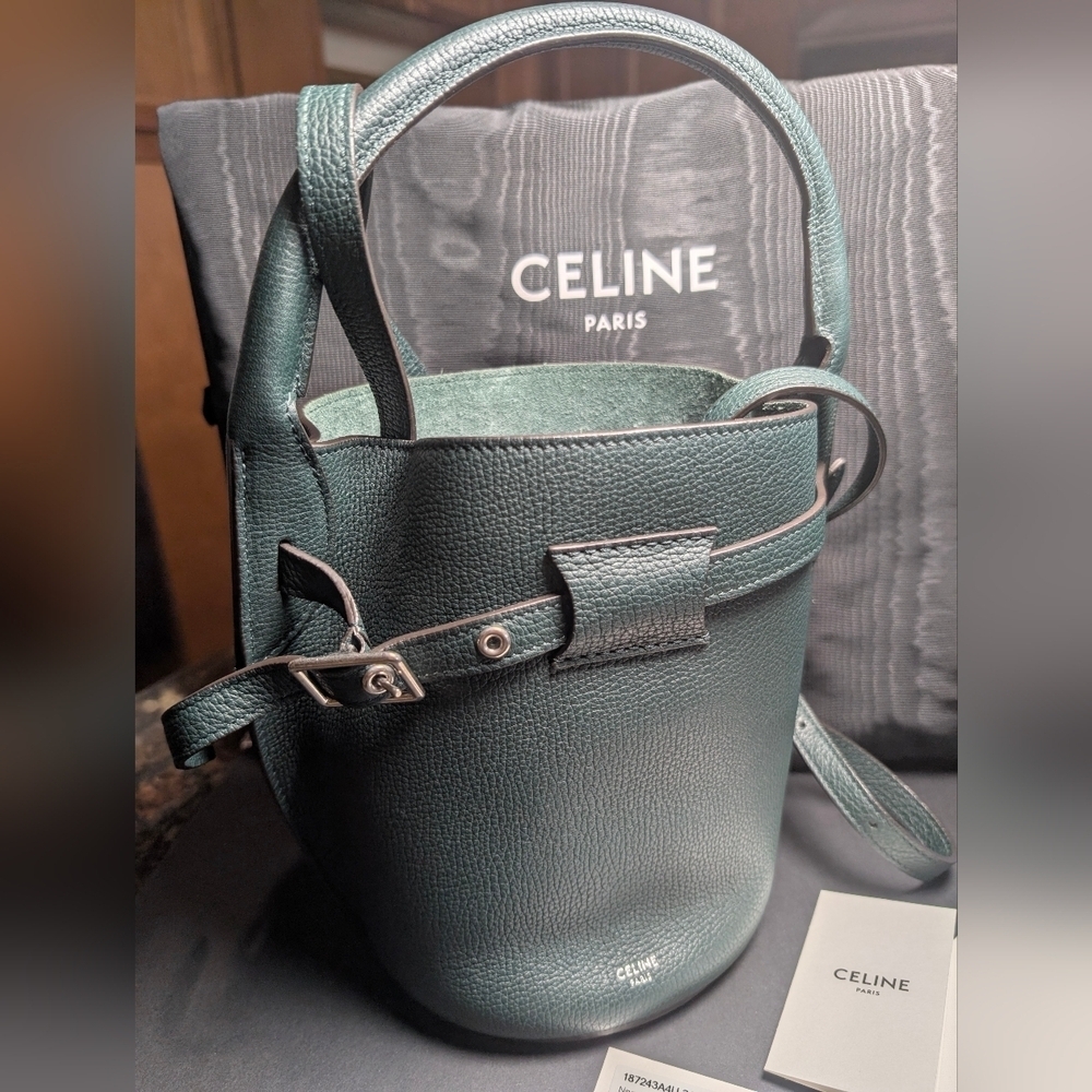 Celine Nano Bucket Bag - Amazone (Dark Teal), Silver - Picture 4 of 16